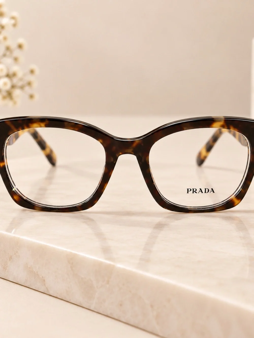 Prada Women’s Tortoiseshell Eyeglasses - Brown & Black